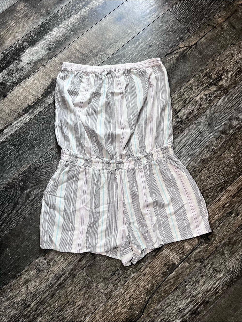 Harlow Boathouse Striped Strapless Romper - Size Large